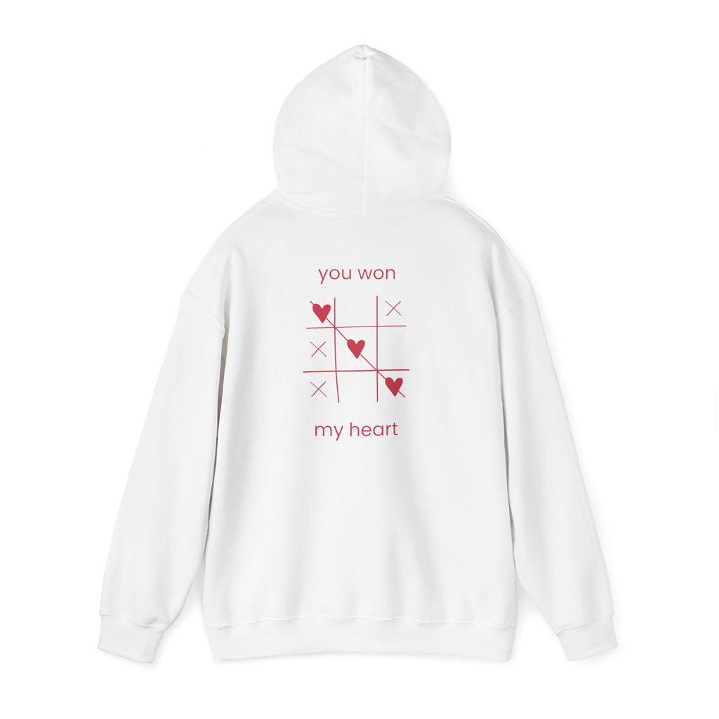 Love Every Day Hoodie — Pink Heart Tic‑Tac‑Toe Graphic Pullover