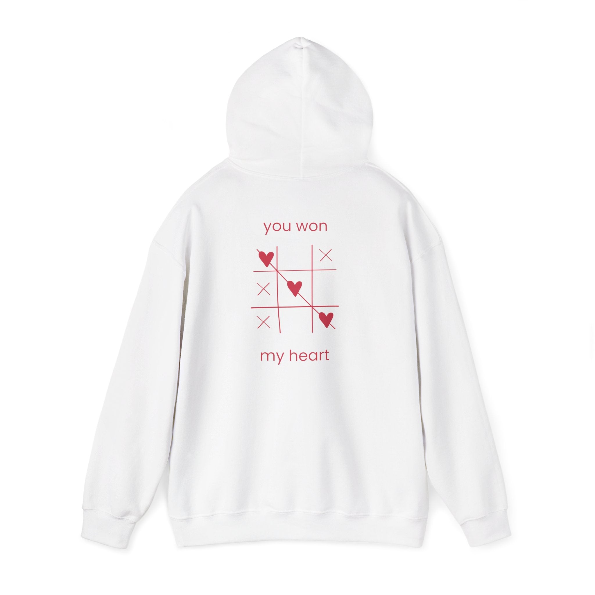 Love Every Day Hoodie — Pink Heart Tic‑Tac‑Toe Graphic Pullover