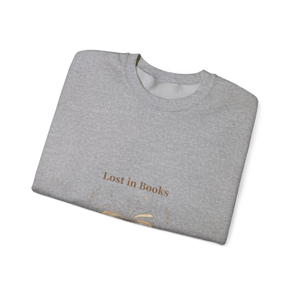 Lost in Books Sweatshirt | Literary Booklover, Bibliophile Aesthetic