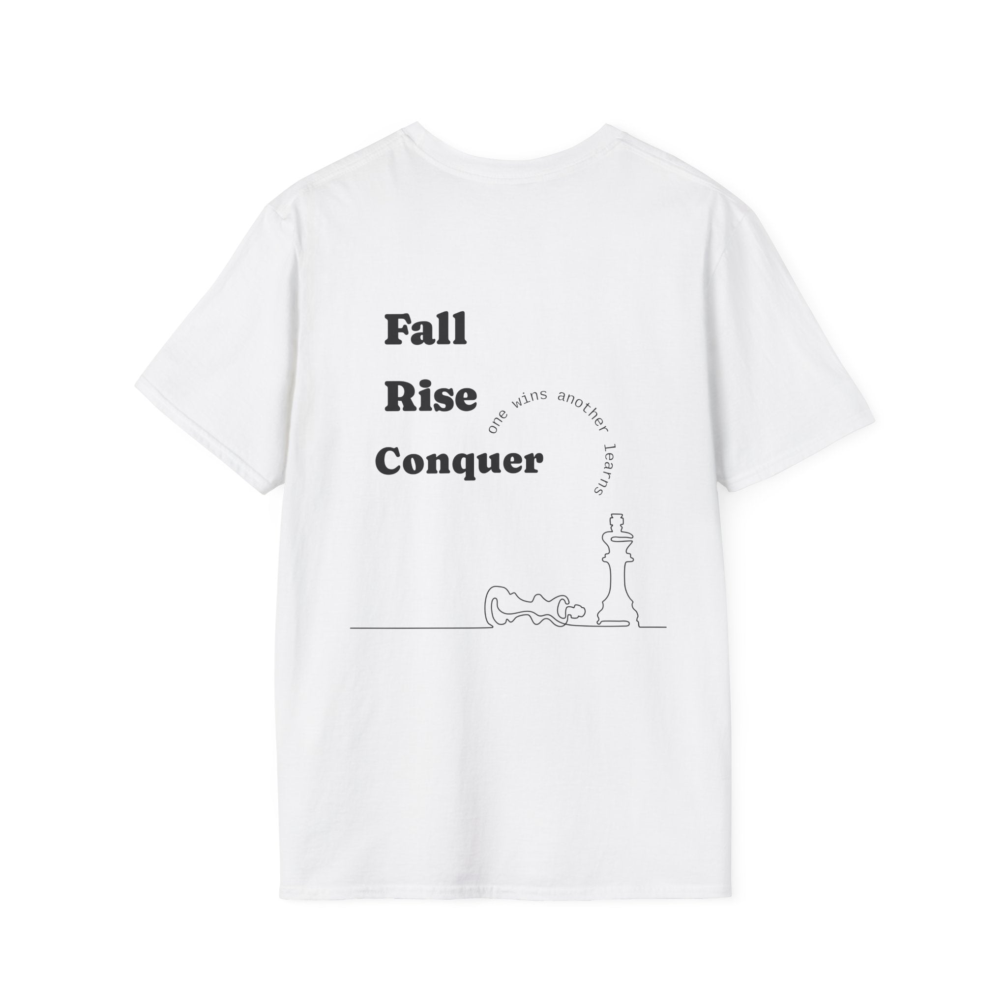T-Shirt — "Fall Rise Conquer" Inspirational Graphic Tee