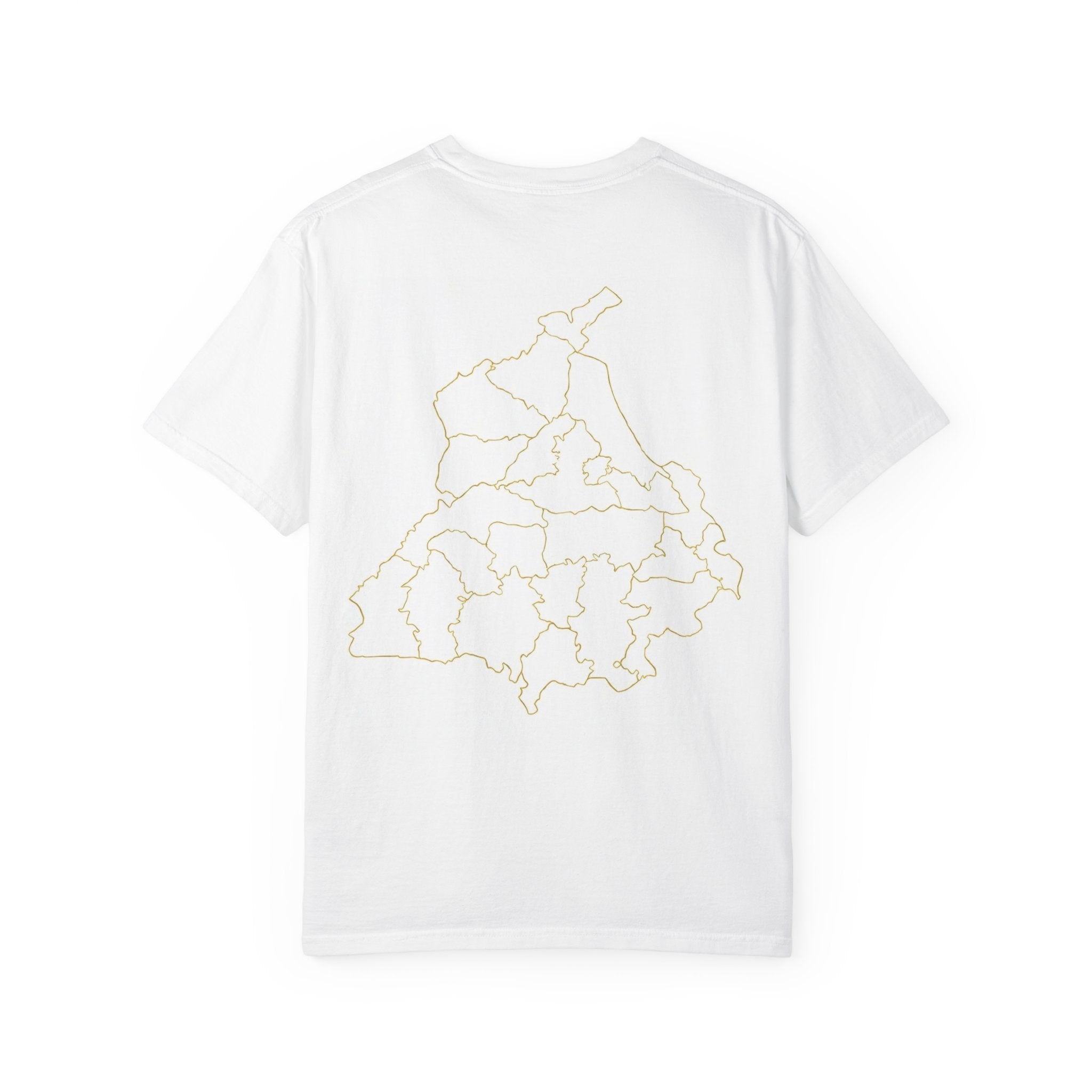 PANJAB Map Outline T-Shirt — Minimal Back-Print Travel & Heritage Tee