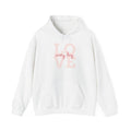 Love Every Day Hoodie — Pink Heart Tic‑Tac‑Toe Graphic Pullover