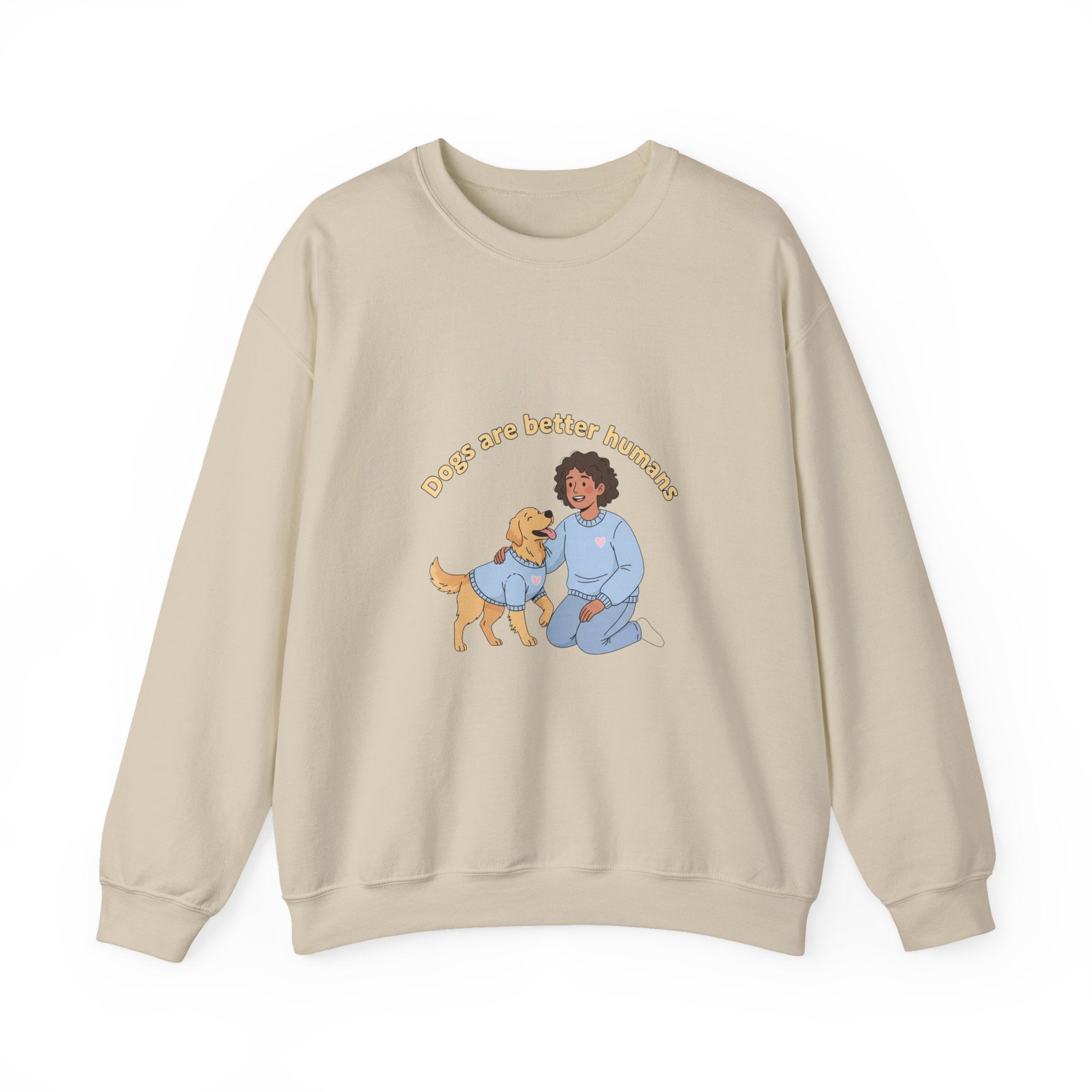 Pet Parent Illustration Sweatshirt | pet owner matching, paw print design