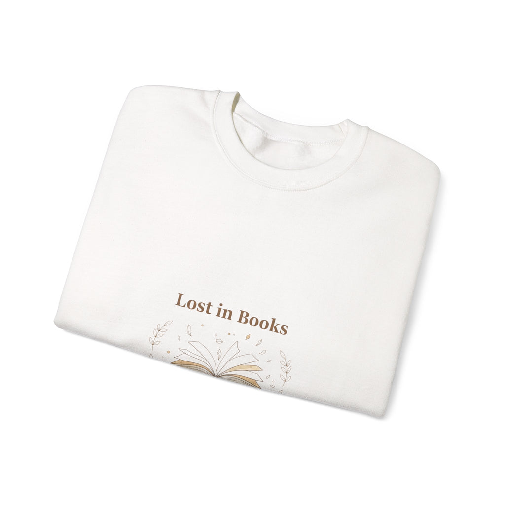 Lost in Books Sweatshirt | Literary Booklover, Bibliophile Aesthetic