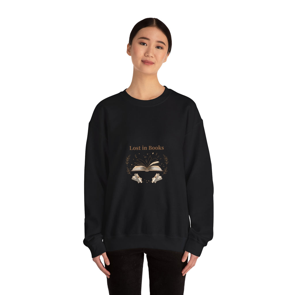 Lost in Books Sweatshirt | Literary Booklover, Bibliophile Aesthetic