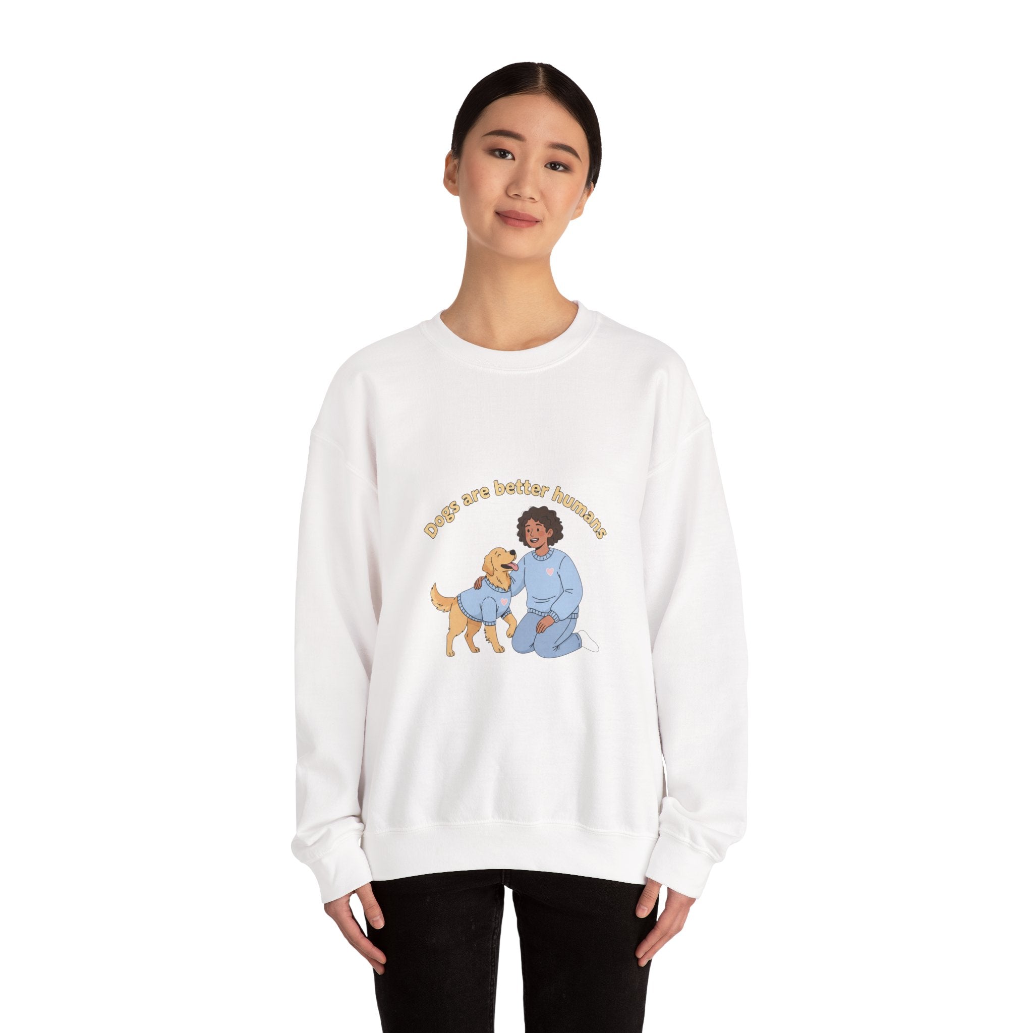 Pet Parent Illustration Sweatshirt | pet owner matching, paw print design