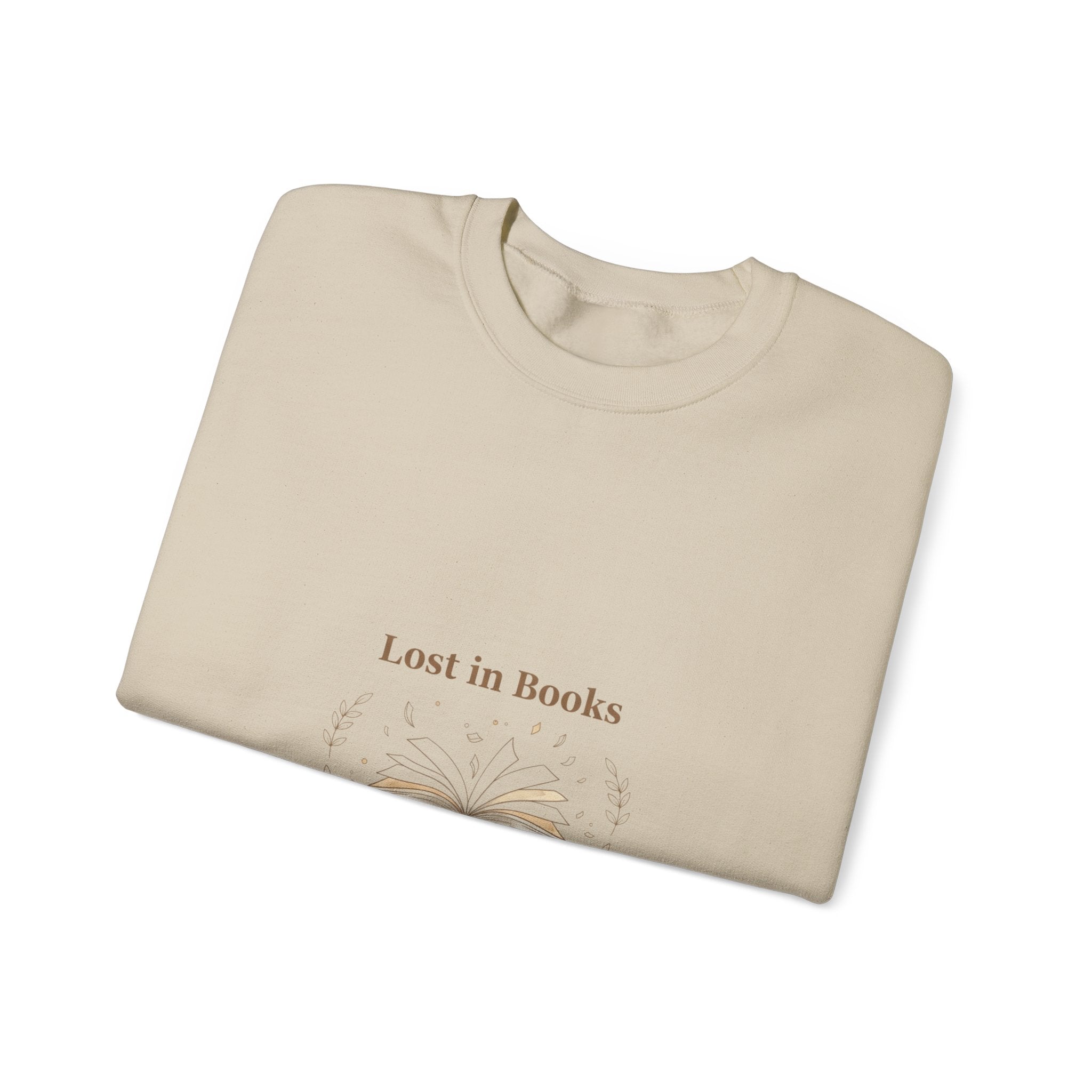 Lost in Books Sweatshirt | Literary Booklover, Bibliophile Aesthetic
